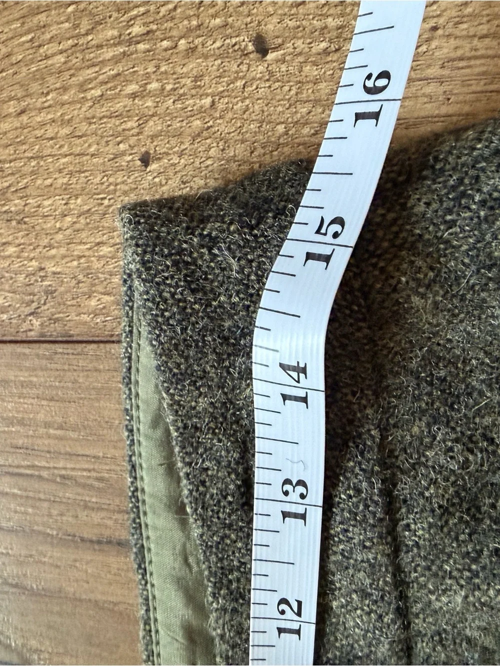 J.Crew Wool Blend Tweed Herringbone Pencil Mini Skirt Olive Green gray like new